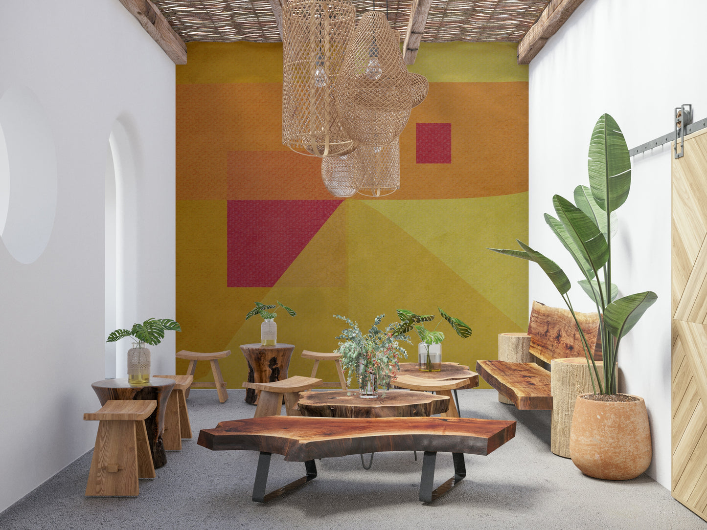 Golden amber tones Abstract Study in Yellow wallpaper vibrant saturated colors.