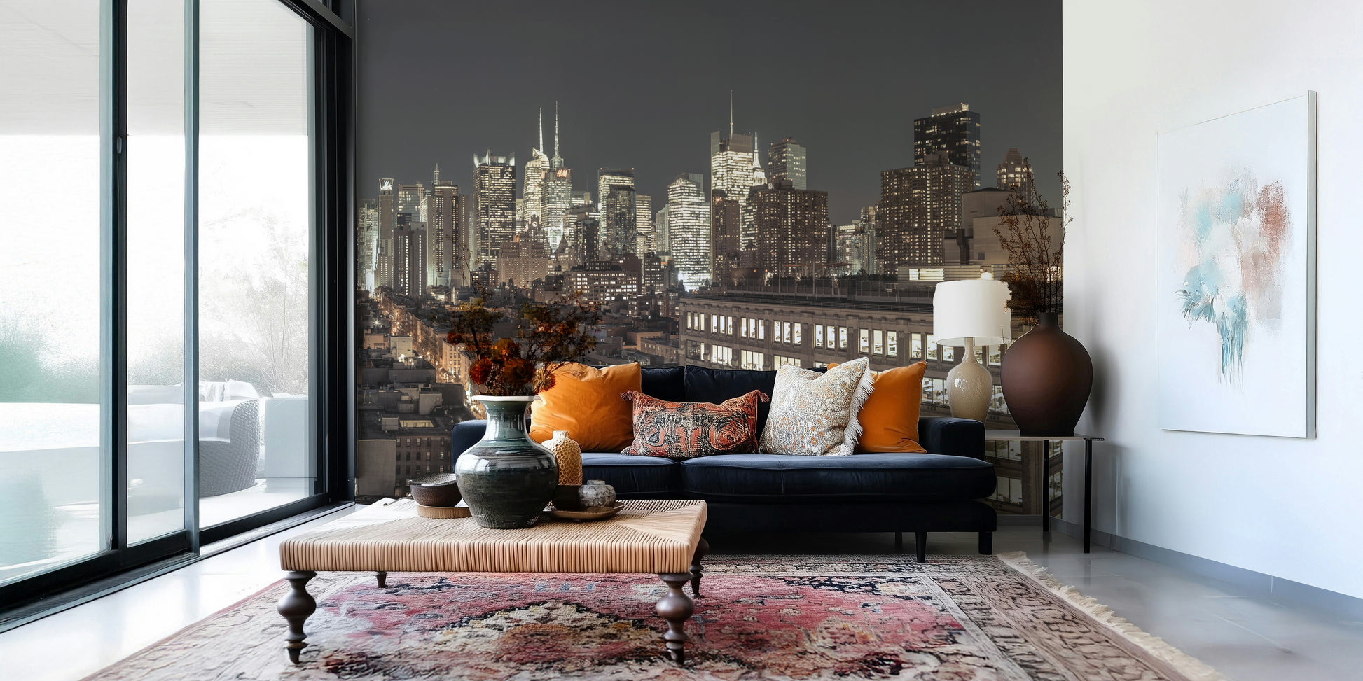 Skyscraper City Lights wallpaper urban design atmospheric scene.