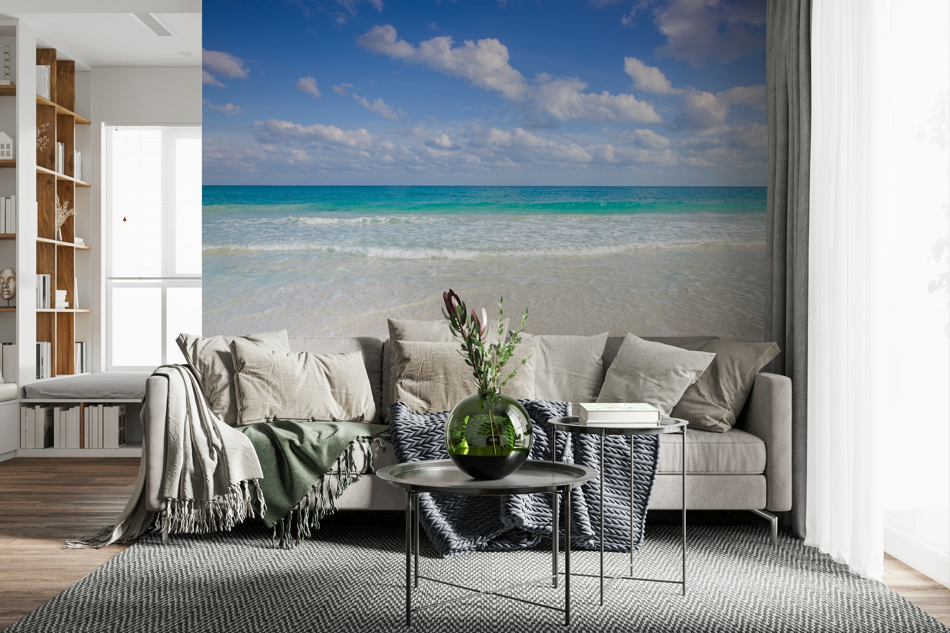 Panoramic wall mural Cancun Beach tranquil sea nature backdrop