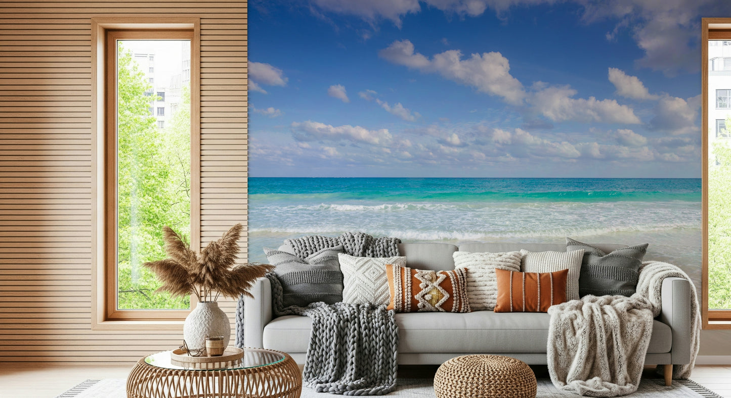 Beautiful seaside Cancun Beach wall mural clear calm water