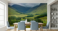 Interior design wall mural Scottish Highlands Vista outdoor beauty.