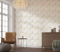 charming blossom and bird wallpaper with airy springtime details