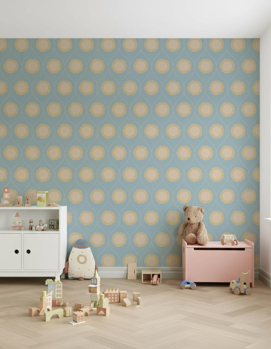 Artistic Dotted Diamonds decorative wallpaper for interior styling.