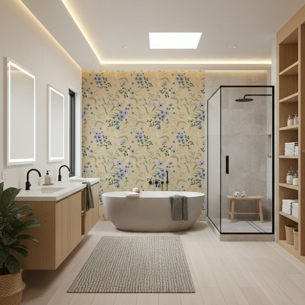 Flowing watercolor petals creating a graceful, blooming aesthetic.