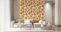 Stylized amber circles wallpaper with a subtle, elegant gradient.