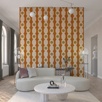 Retro-modern motif wallpaper perfect for adding a timeless vintage look.