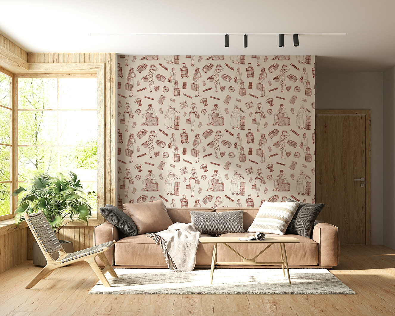 Timeless Tales wallpaper featuring vintage storybook-style illustrations and classic motifs.