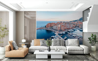 Riviera architecture Monaco Marina wallpaper stunning coastal view.