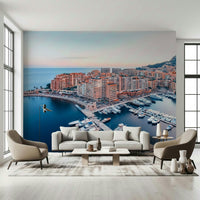 Glamorous port Marina View mural luxury travel destination.