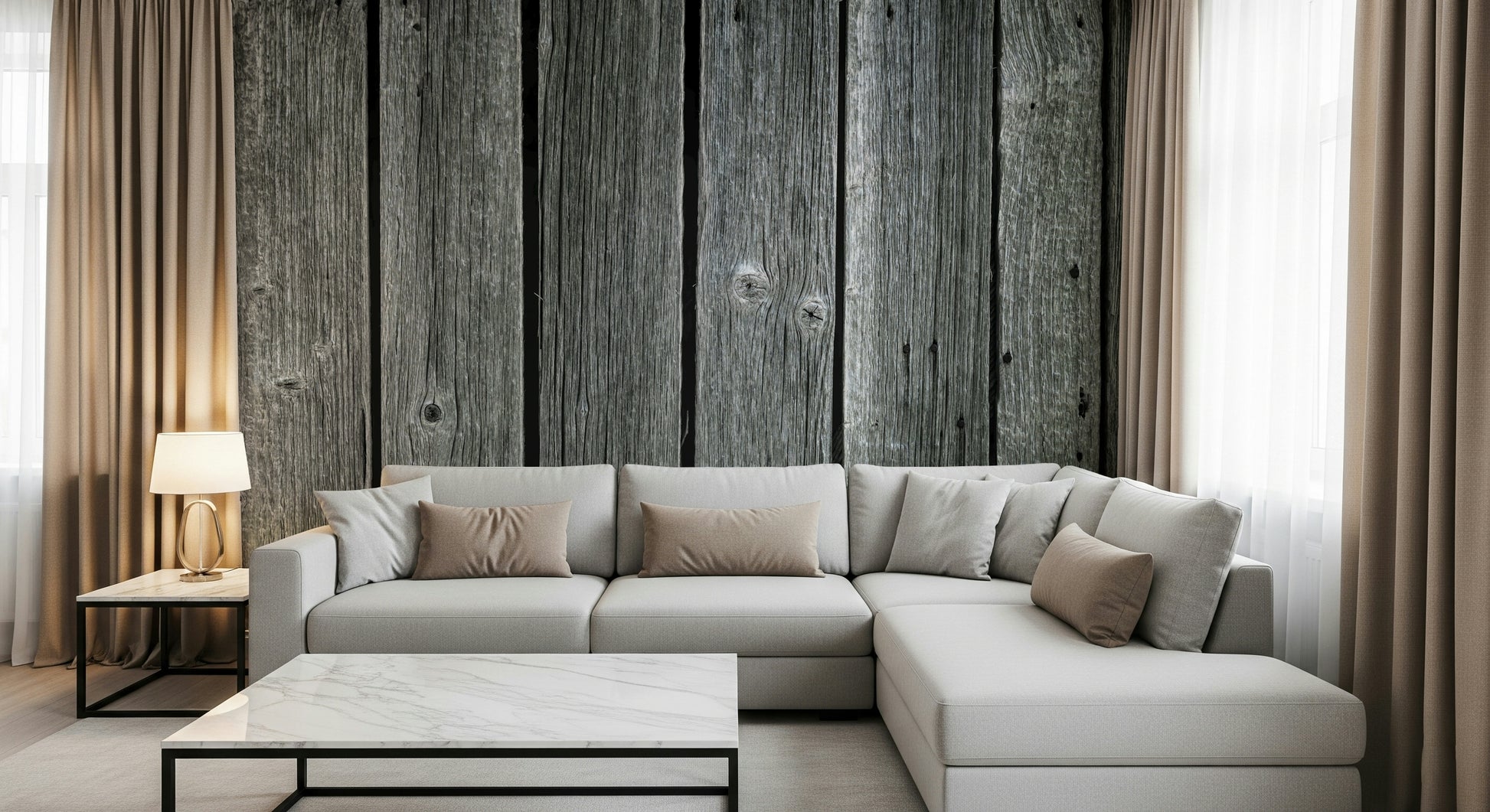 Vintage Weathered Wood Panel mural, rustic texture, shabby chic wallpaper.