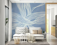 Stylish  home decor Blue Weave pattern abstract tangle unique artistic