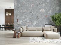 Versatile Natural Stone Tile wall mural. Cool grey blend motif.