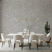 Subtle Grey Terrazzo Effect wallpaper fine stone flecks.