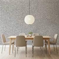 Minimalist Grey Terrazzo wallpaper delicate white aggregate.