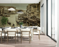 Timeless Historic Grand Canal scene, beautiful Italian architecture art.