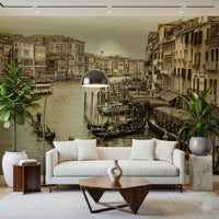 Old world Historic Grand Canal charm, majestic Italian cityscape print.