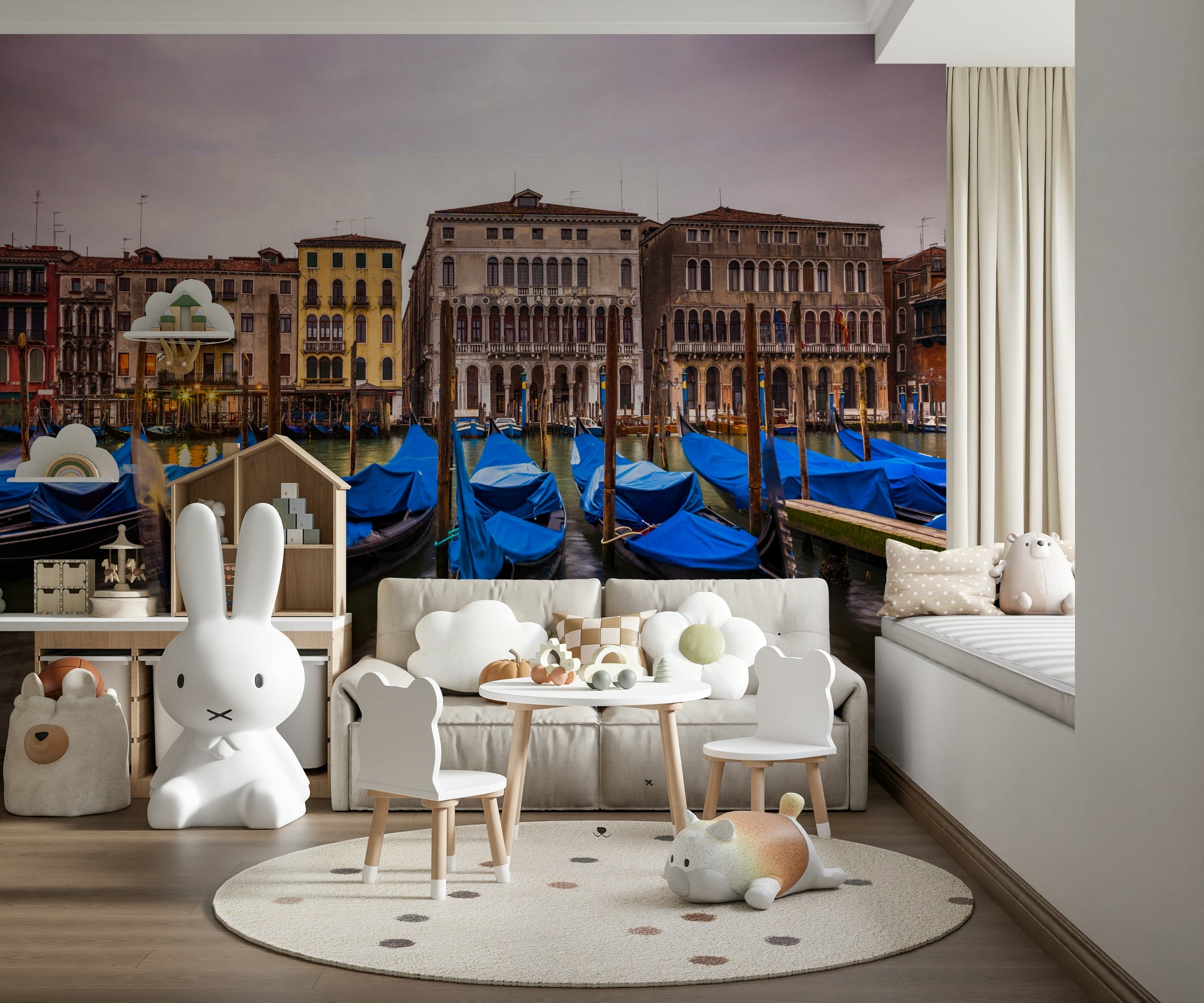 Venetian Blues, dramatic waterway, picturesque cityscape artwork.