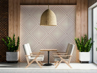 Monochrome pink hues for Angled Stripes cozy wallpaper.