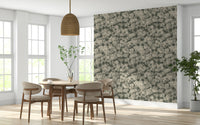 Calm slate petal wallpaper, quiet decorative feature, Whispered Florals design.