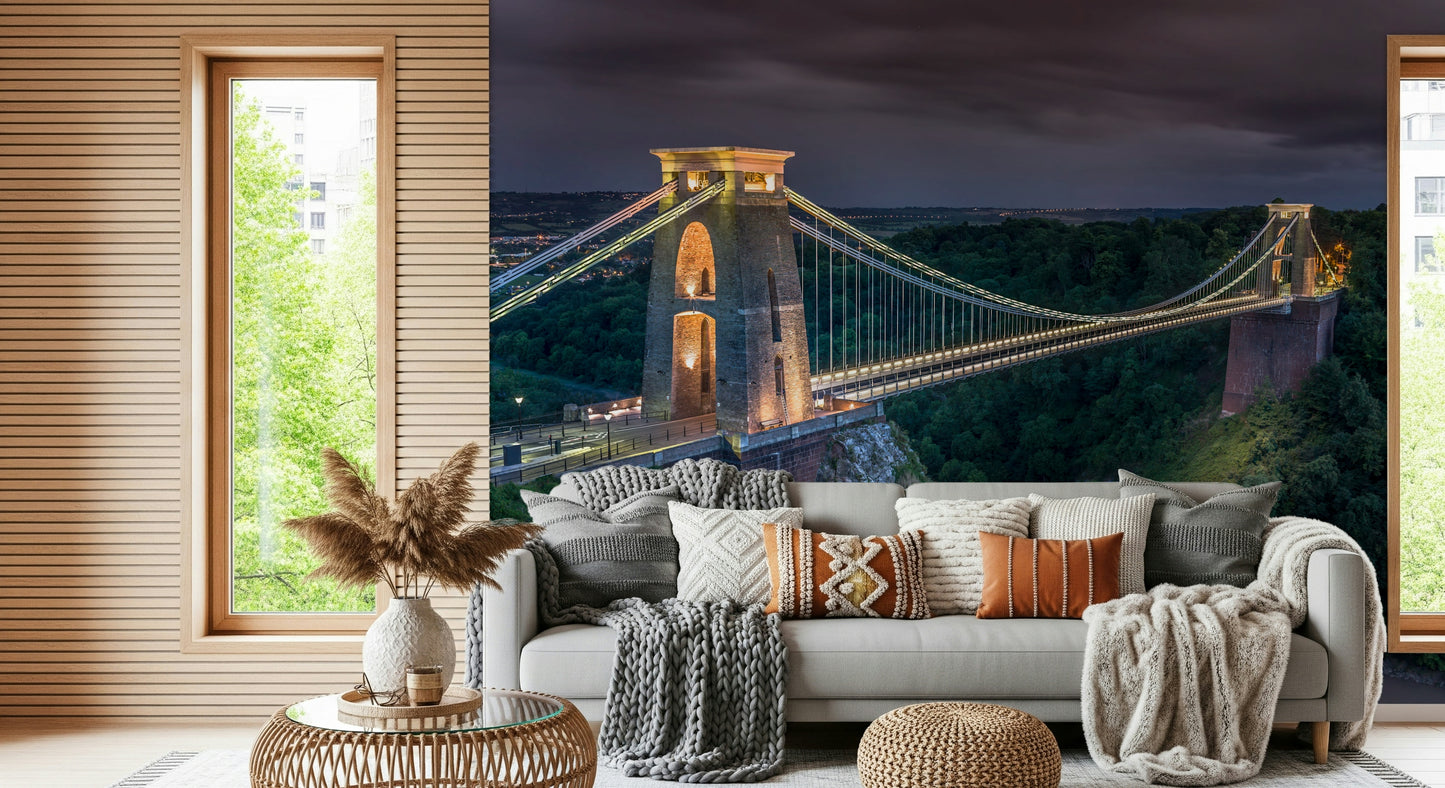 Architectural engineering marvel Clifton Suspension Bridge art print.