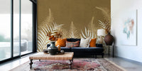 Into The Jungle Golden, luxurious, textured wallpaper, striking style.