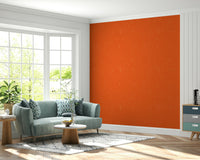 Atomic age inspired orange wallpaper for walls, striking vertical pattern.