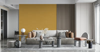 Subtle golden yellow abstract design mural, perfect for feature wall.