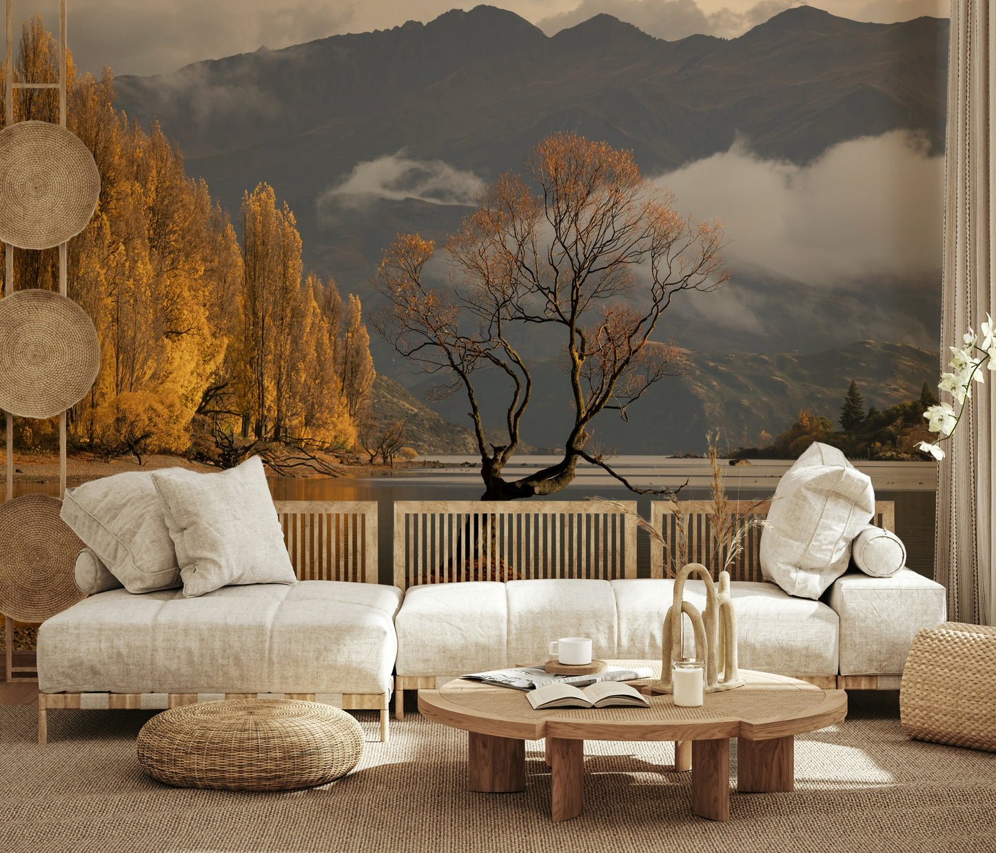 Autumn's Reflection Woodland Wall Mural