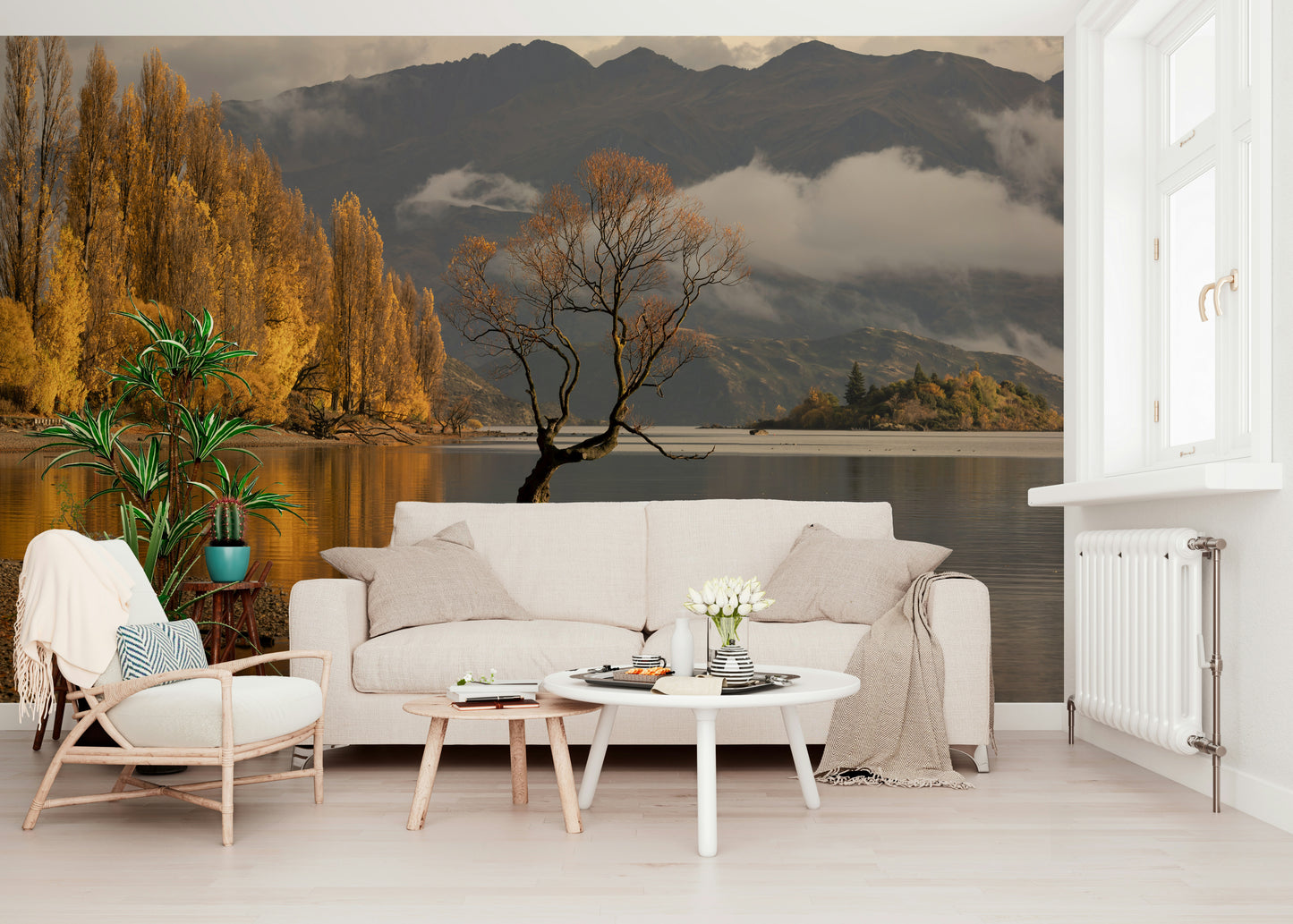 Autumn's Reflection Woodland Wall Mural