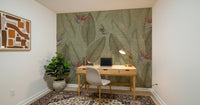 Oversized leaf pattern gives depth to Jungle Life Faded design.