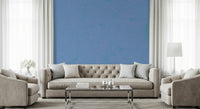 Single color elaborate drawing. Azure Zen Doodle wallpaper for rooms.