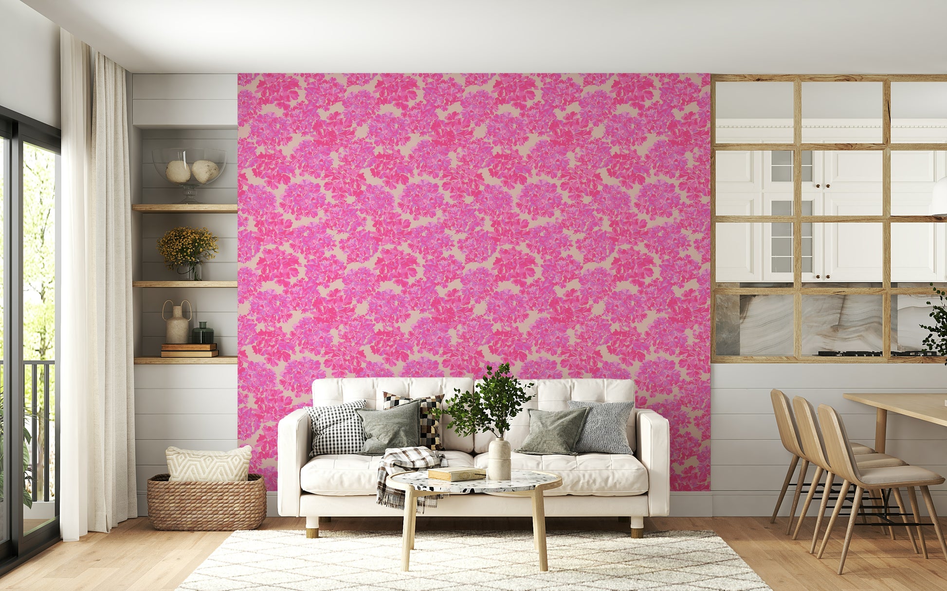 Lavender antique rose vibrant floral pink wallpaper aesthetic backdrop.