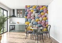 Bright Easter Indulgence wallpaper for walls, candy coated treats, fun design.