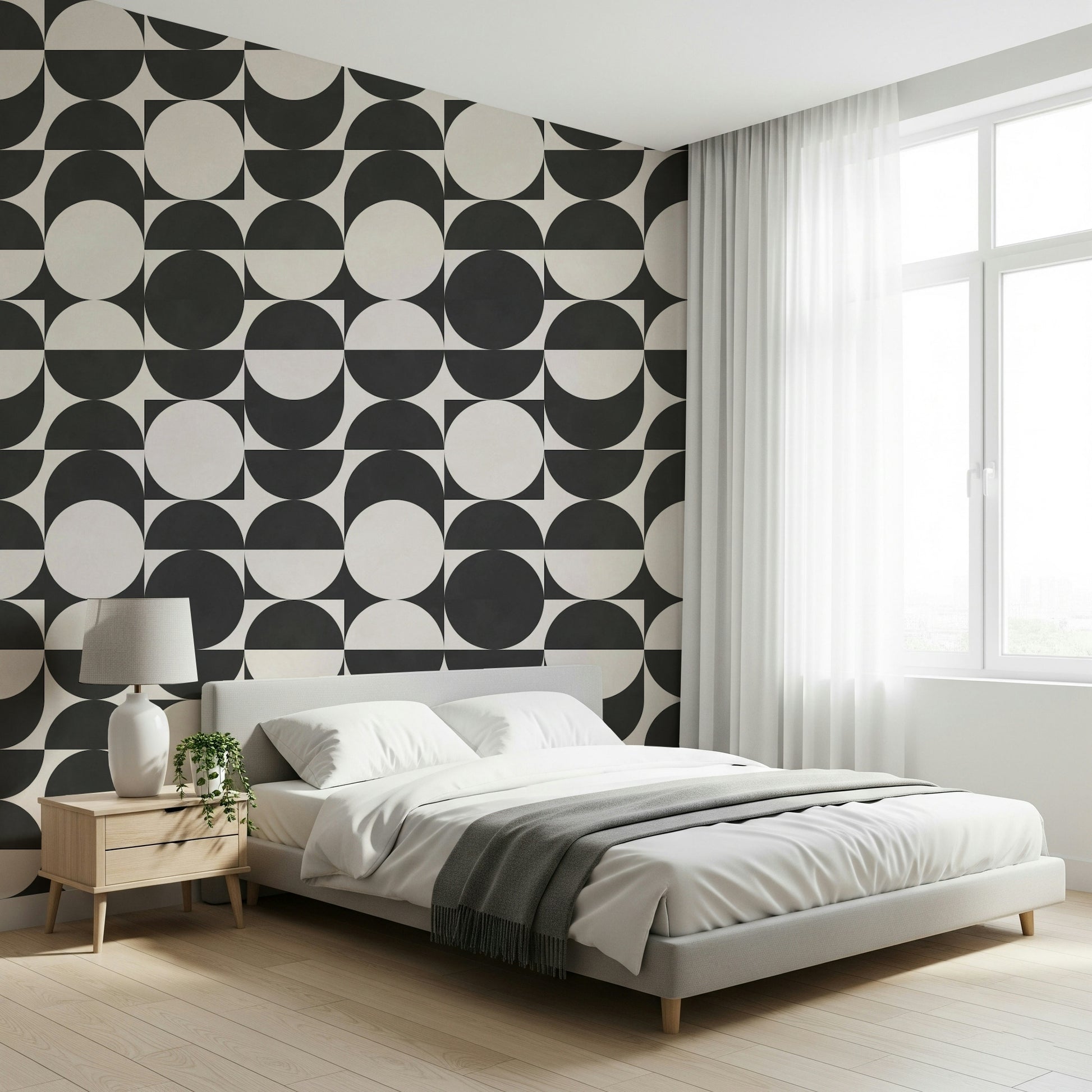 Art Deco inspired Lunar Echoes 2 covering striking appearance wallpaper