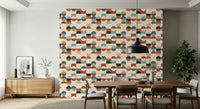 Artisan Mod Blocks pattern, creative interior wall paper.