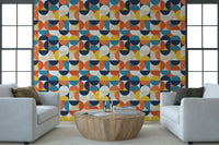 Colorful Bauhaus style Modern Harmony wall design.