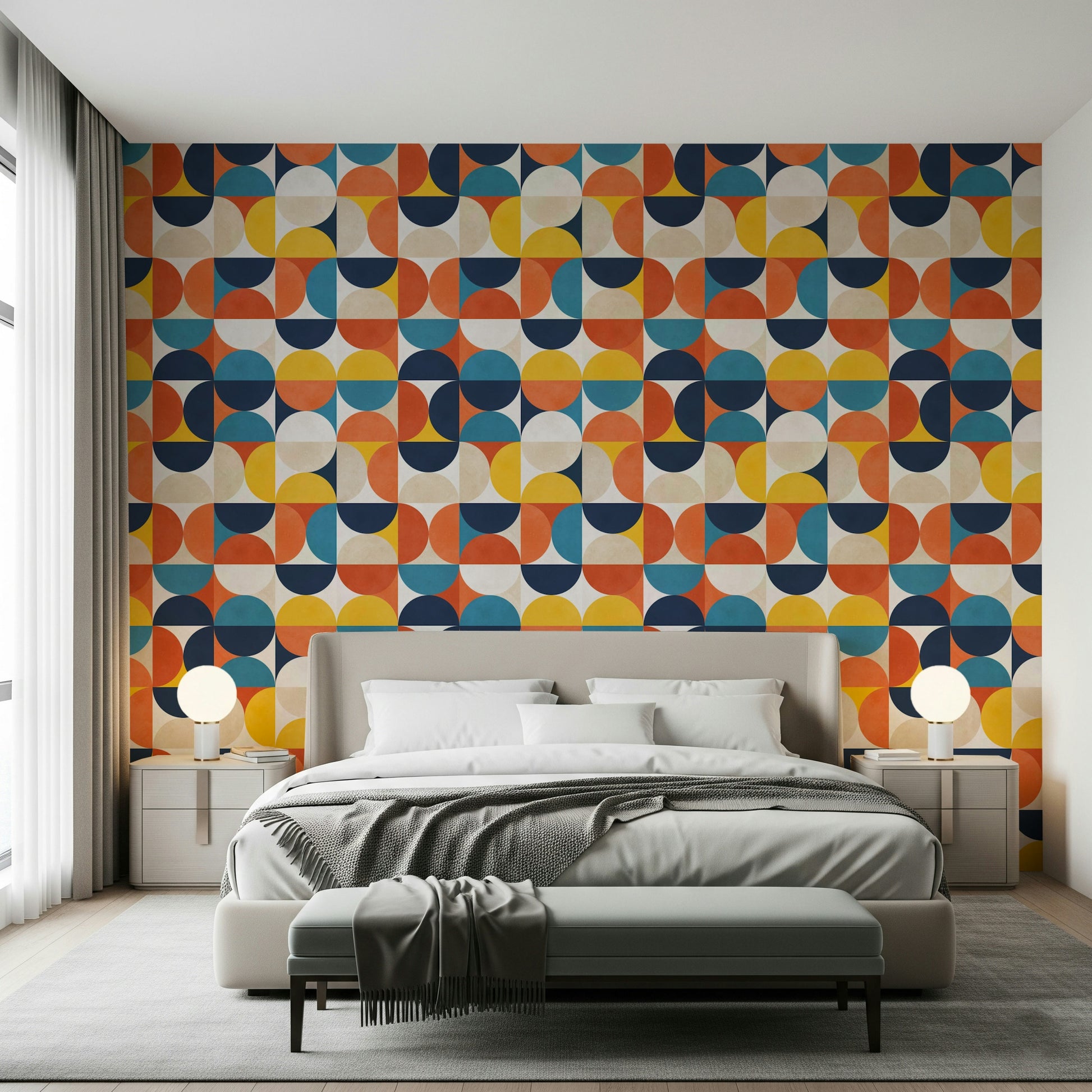 Abstract Modern Harmony pattern wall covering.