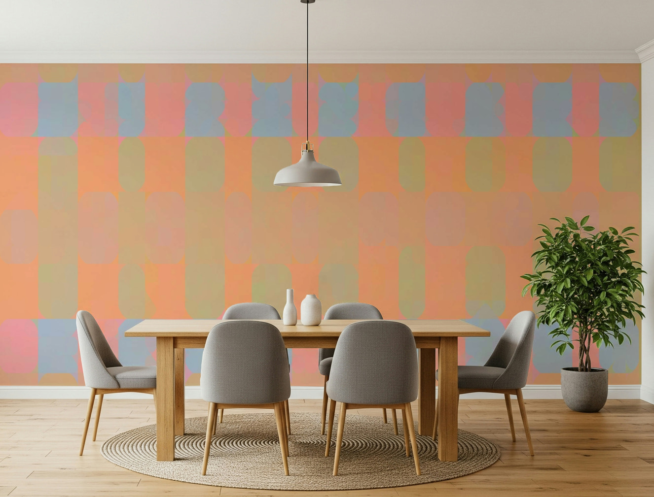 Geometry wall covering modern artistic colorful style