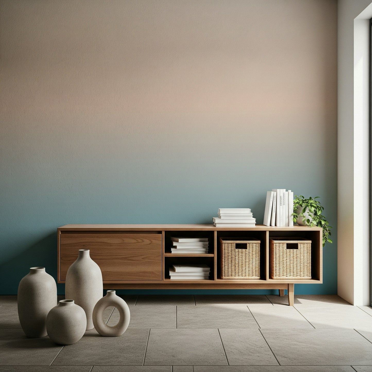 Skyline Fade wallpaper, ethereal colors creating depth and serenity.