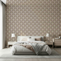 Ethereal Bloom Echo wall mural in muted earth hues.