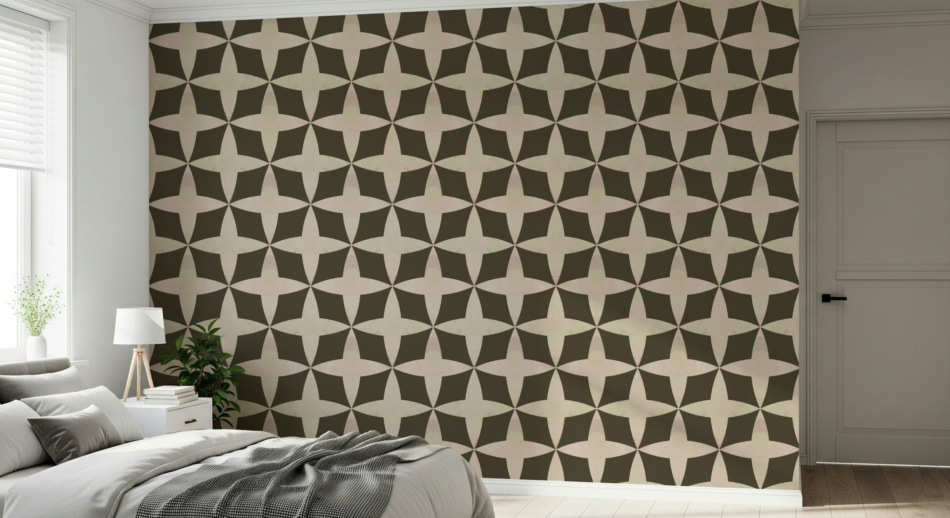 Graphic Retro Bloom wallpaper, ideal for a feature background.