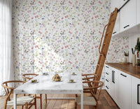 Refreshing floral meadow print, perfect Watercolor Wildflowers Meadow wallpaper for rooms.