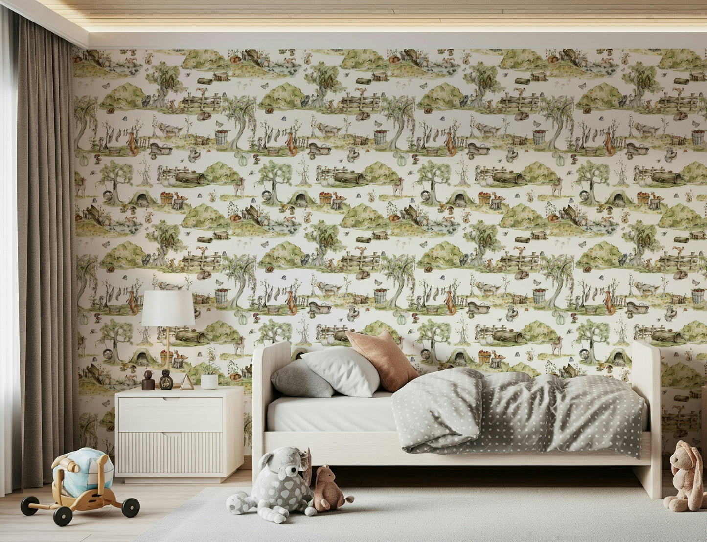 Whimsical Woodland Friends Wallpaper⁠