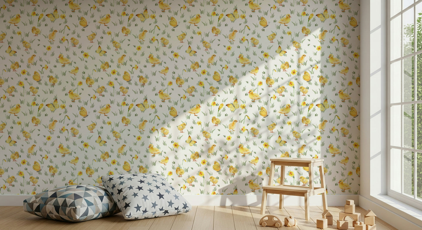 Watercolor Chicks Wallpaper⁠