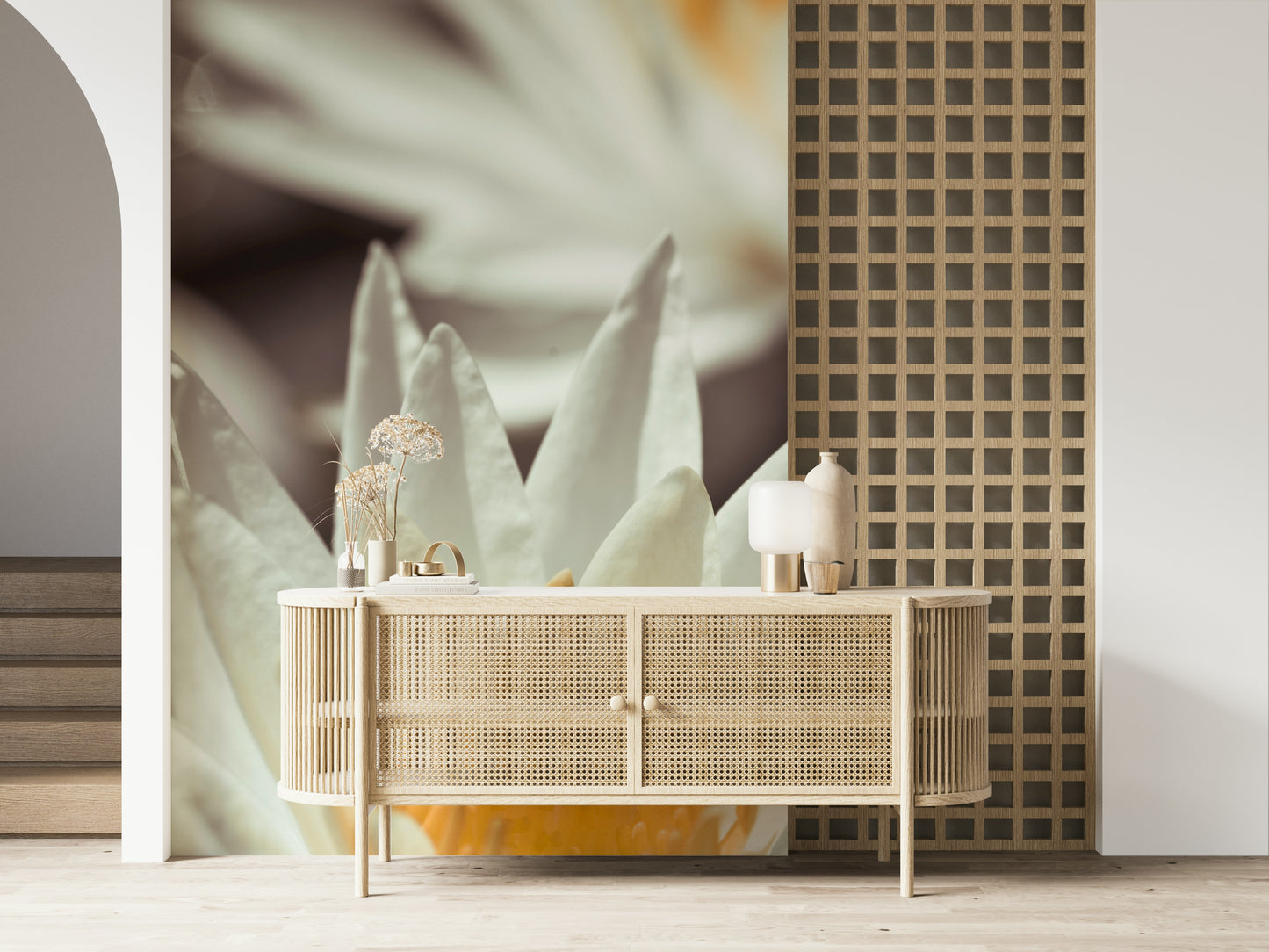 Whispering White Lilies Wall Mural