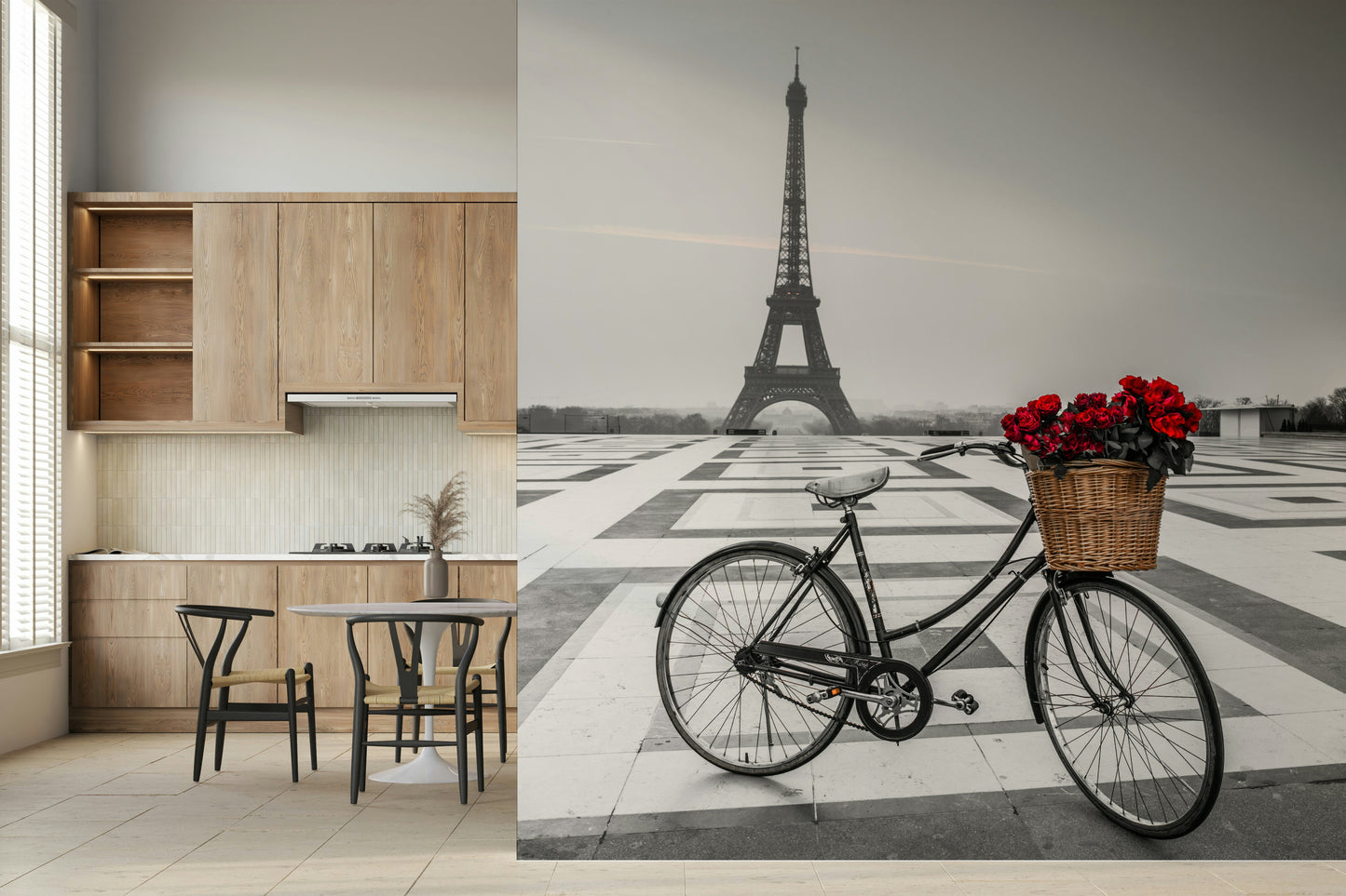 Parisian Love Story Wall Mural