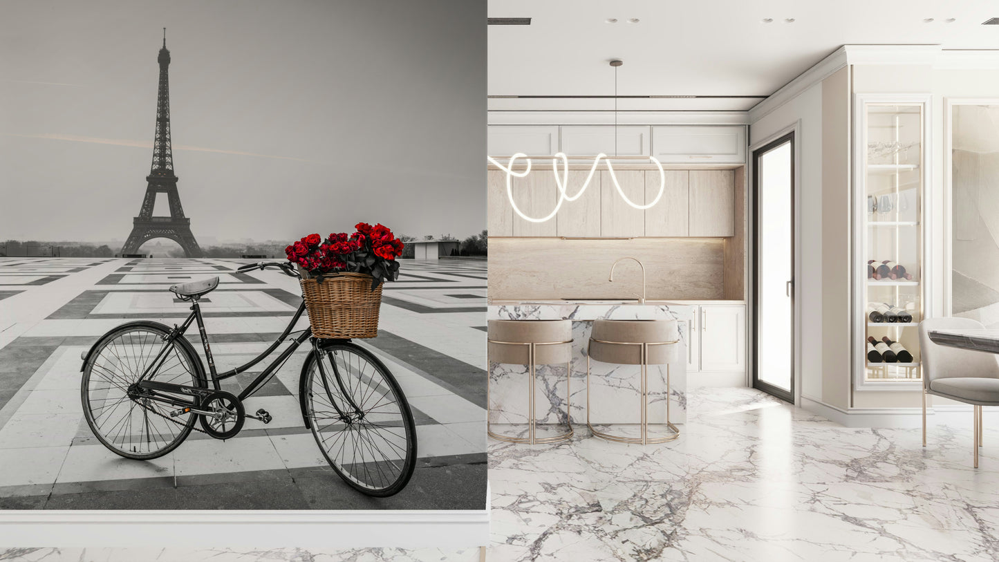 Parisian Love Story Wall Mural