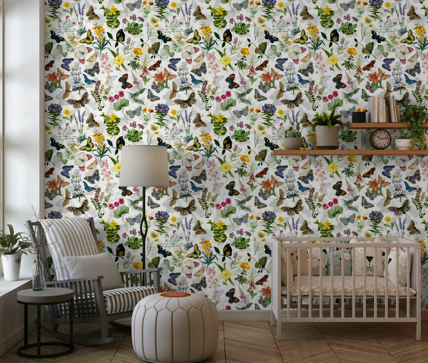 Fluttering Blooms Wallpaper⁠