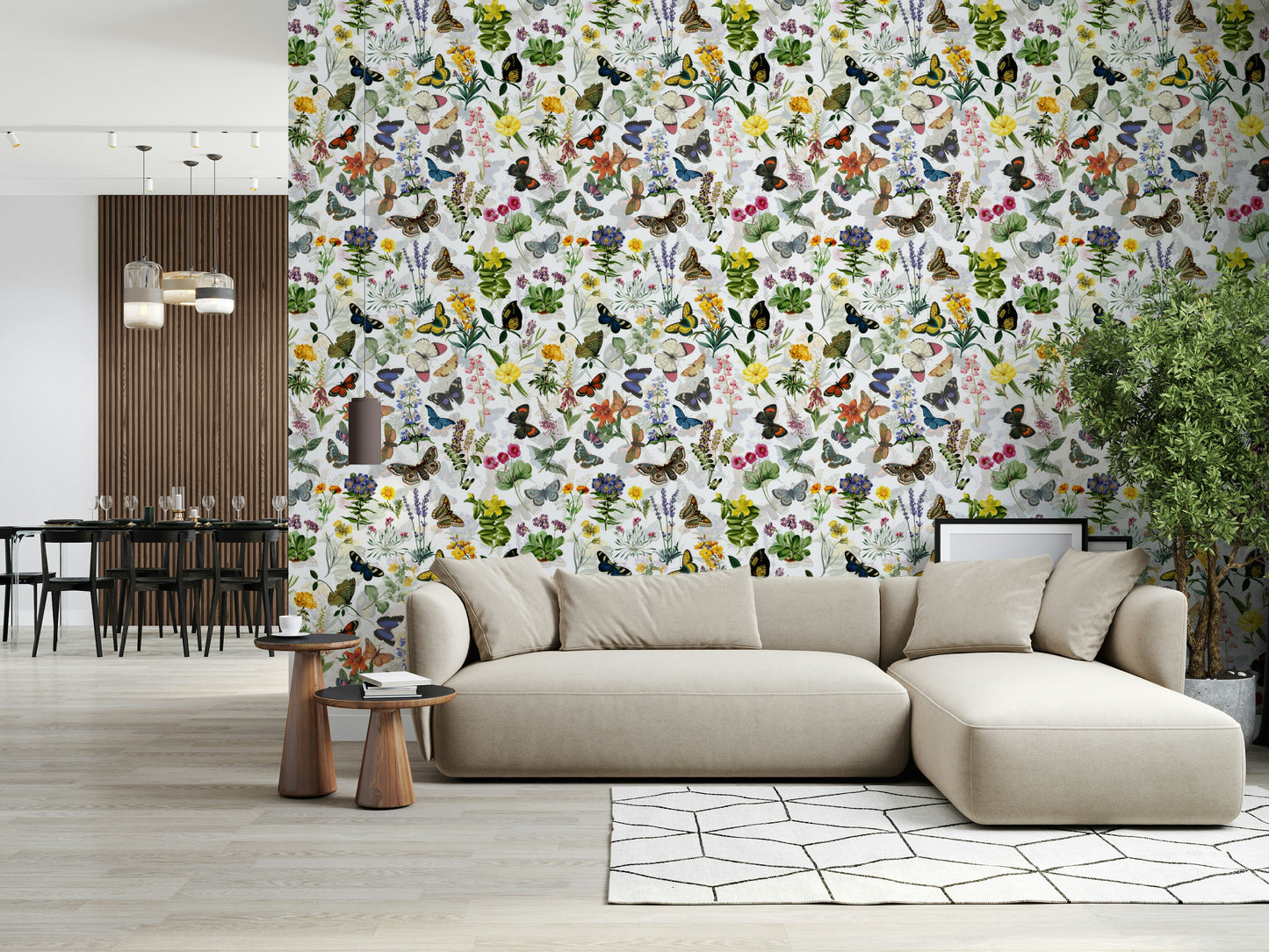 Fluttering Blooms Wallpaper⁠