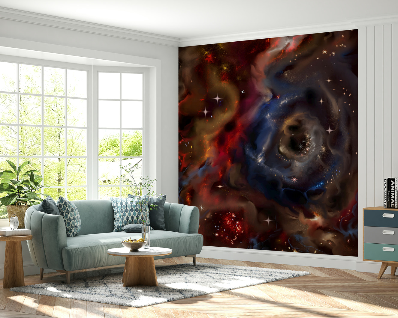 Nebulae Cascade Wall Mural